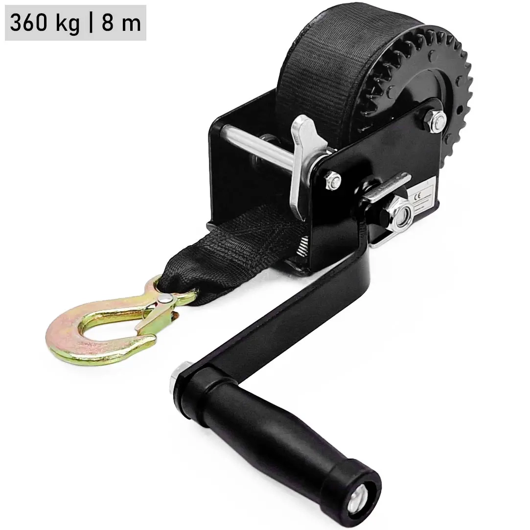 Seilwinde mit Seil 50mm x 8m 360kg - Winden und Bugstützen für Bootsanhänger - 6430032156149 - 0