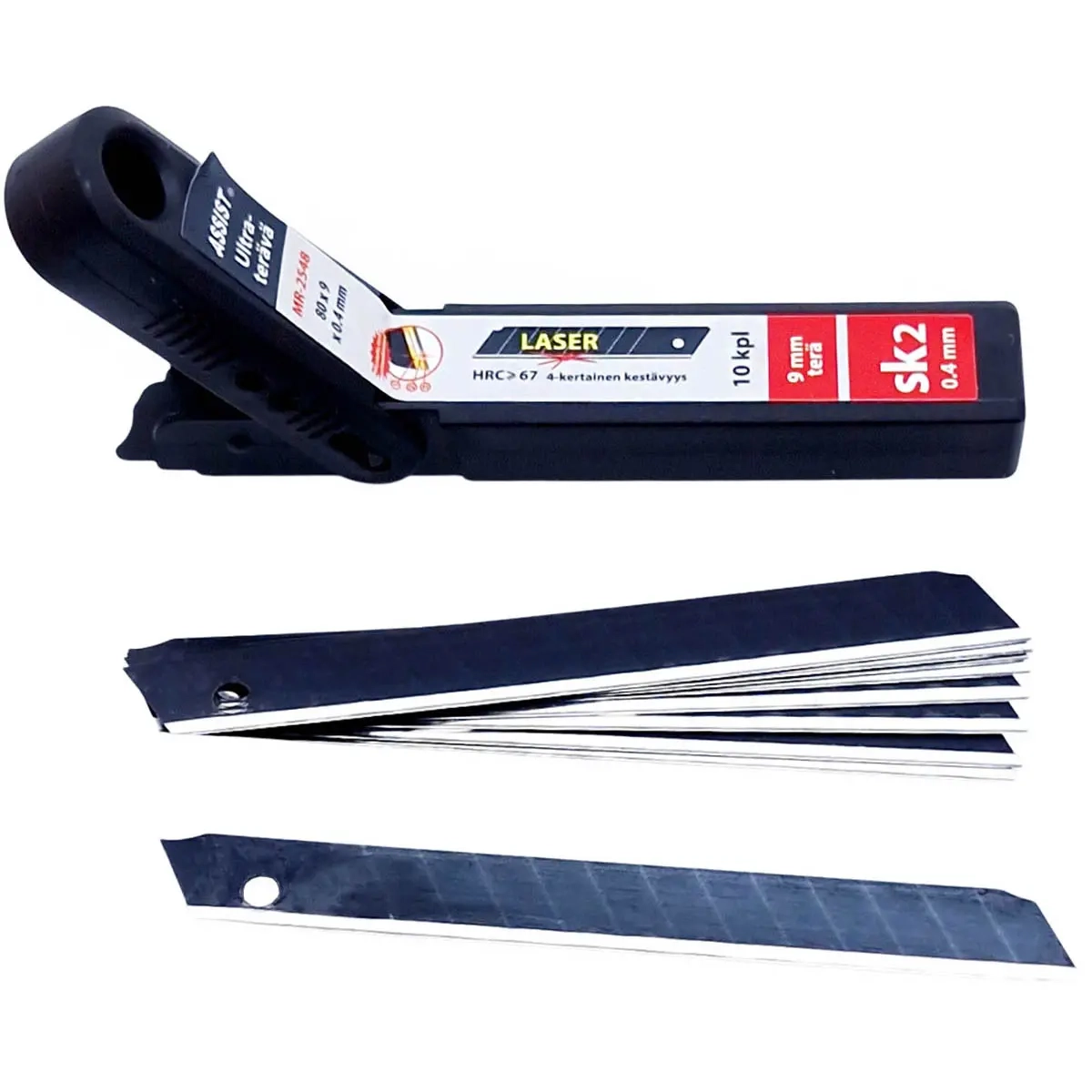 Klingenpackung 10 Stück 9x80mm SK2 - Messer und Teppichmesser - 6430074693671 - 0