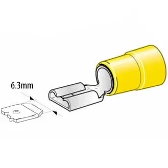 Bodenstecker Buchse 6,3 mm 10 Stück gelb - Abiko - 6438255200021 - 1