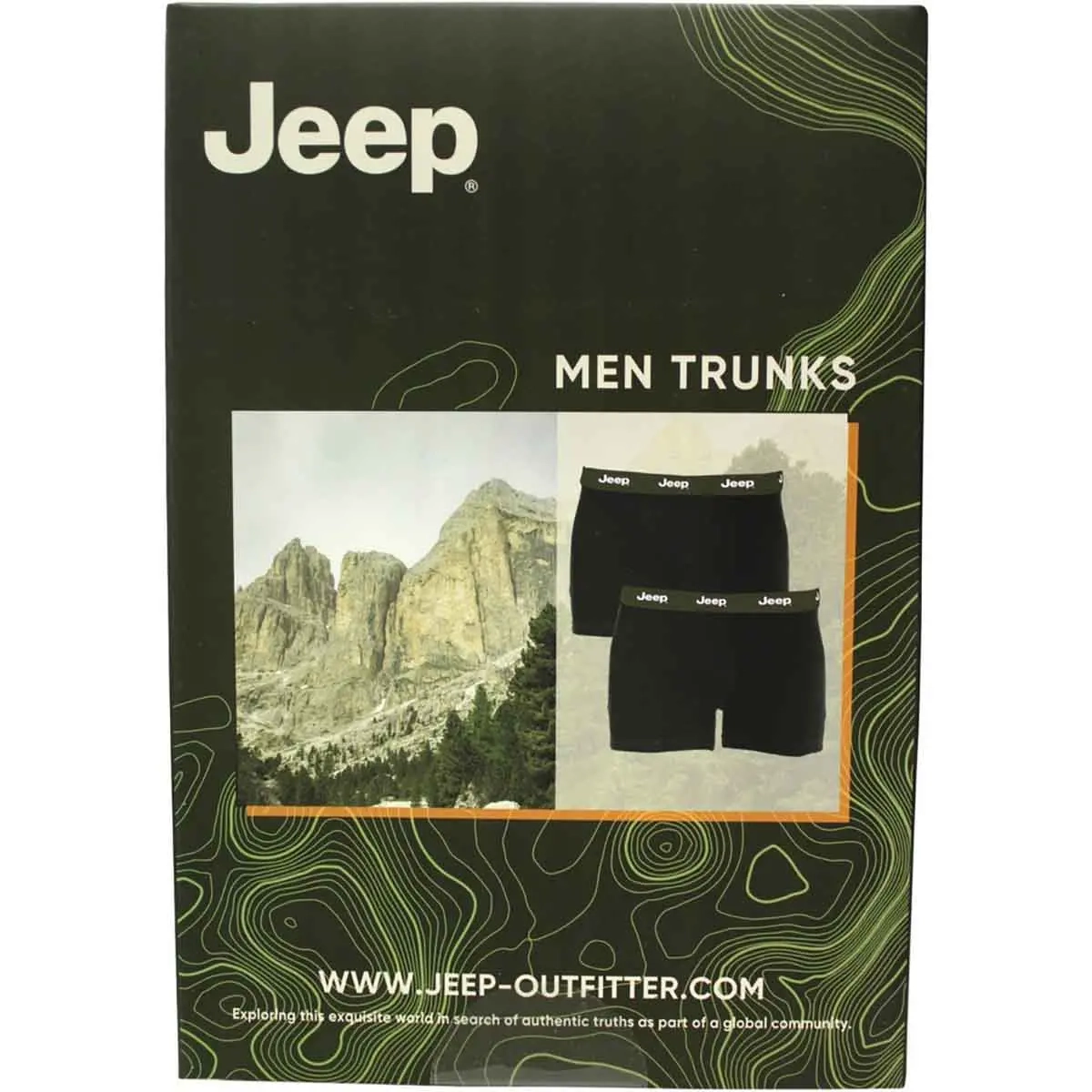 Herren Boxershorts Jeep Schwarz XL 2 Stück - Hosen, Shorts und Unterhosen - 8054216992514 - 1