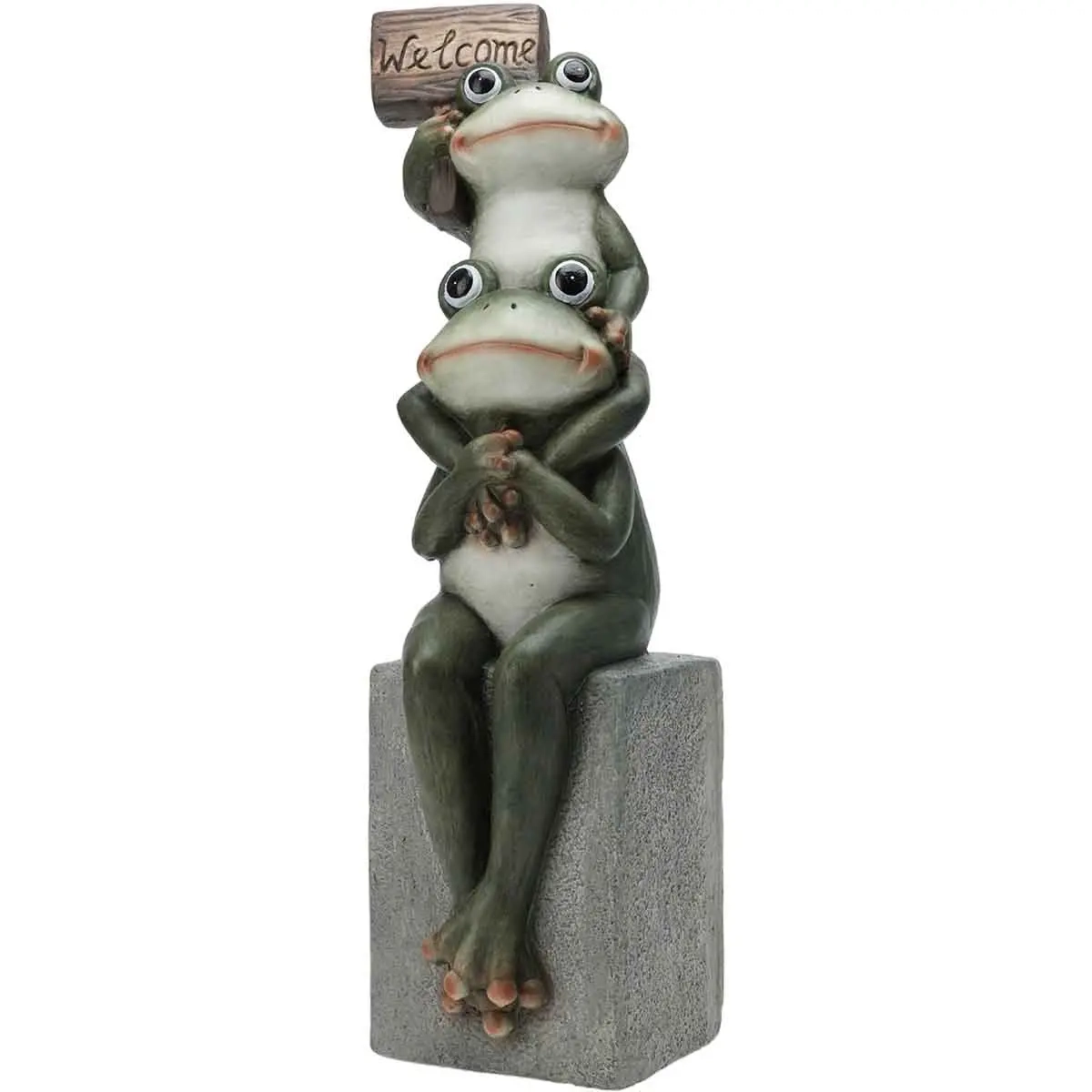 Gartenskulptur Welcome 2 Frösche 70 cm - Gartenfiguren - 8720573970952 - 0