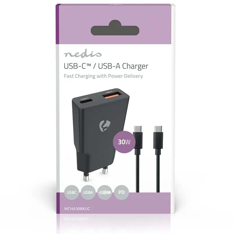 Schnellladegerät 30 W USB 1,5 m Kabel - Handyladegeräte - 5412810470297 - 2