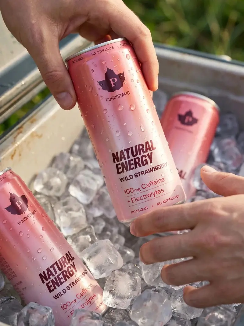 Natural Energy Drink Wild Strawberry 24x - Energydrinks - 6430028420650 - 2