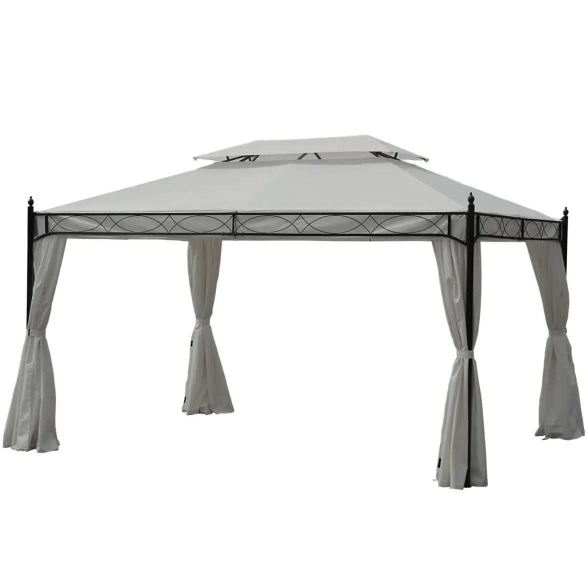Pavillon Überdachung Capri Grau 3x4x2,7m - Pavillons und Pergolen - 6438168085340 - 1