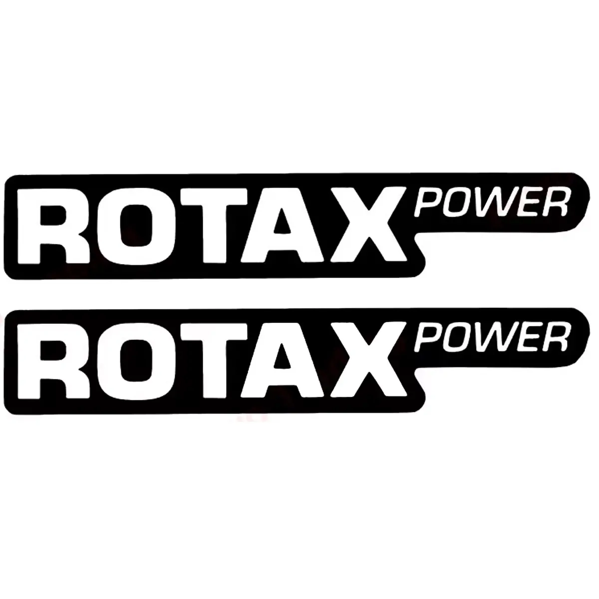 Rotax Power Aufkleberset schwarz 13 cm 2 Stück - Universelle Ausrüstung für Schneemobile - 6438471339574 - 0