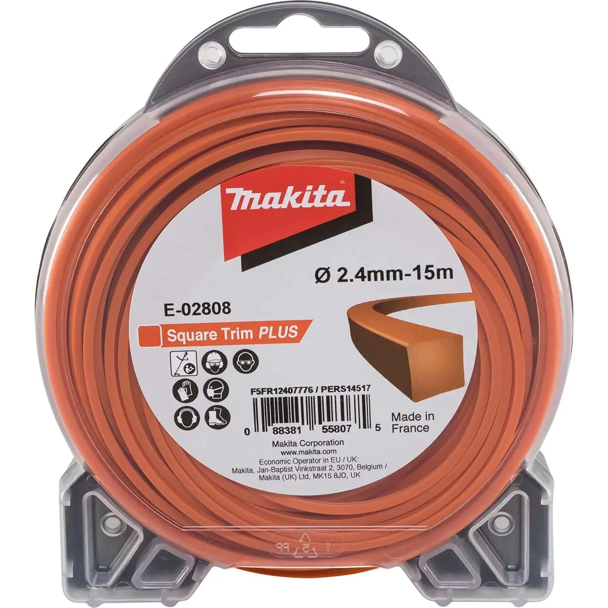 Makita Trimmerfaden 2,4mm 15m Quadrat E - Trimmerfäden und Trimmerköpfe - 088381558075 - 0