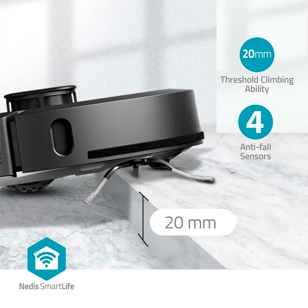Robotdammsugare med laser Nedis SmartLife - Dammsugare - 5412810447053 - 2