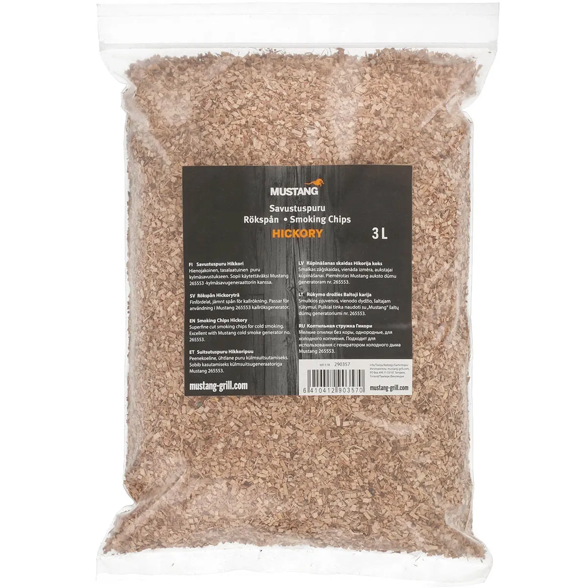 Fein gemahlene Hickory-Kalträucherspäne 3 L - Räucherchips und weiteres Zubehör - 6410412903570 - 0