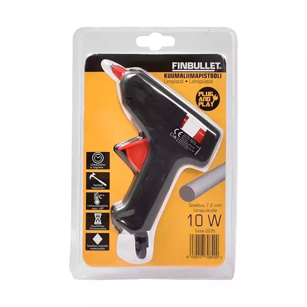 Heißklebepistole 8 mm 10 W - Heißklebepistolen und Heißluftpistolen - 6430017708400 - 1