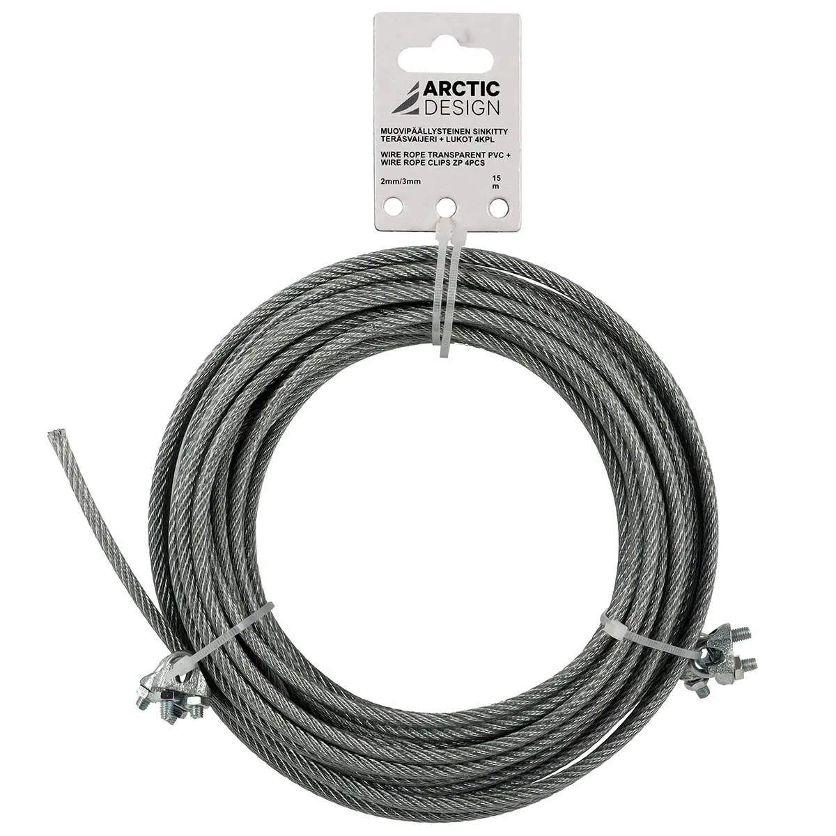 Drahtseil 2/3mm 15m und 4 Schlösser - Drahtseile und Stahldrahtseile - 6430022586185 - 0