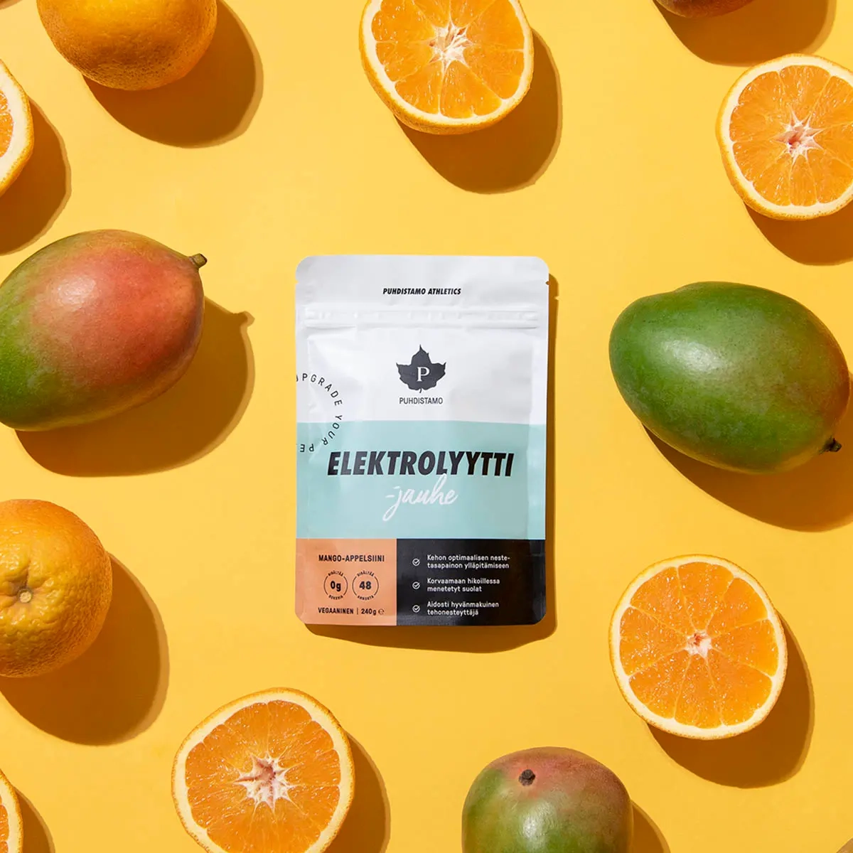 Elektrolytpulver Mango-Appelsin 240g Pureness - Vitaminer och pulver - 6430039223394 - 1