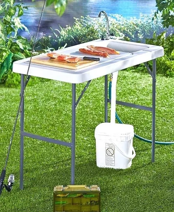 Spültisch 115x59cm mit Armatur Åland zusammenklappbar - Küchenutensilien und Kochen - 6438168102900 - 1