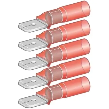 Schrumpfbare Flachsteckhülse männlich 6,3 mm 0,5-1,5 mm² - Schrumpfschläuche und universelles Zubehör - 6438255200755 - 0