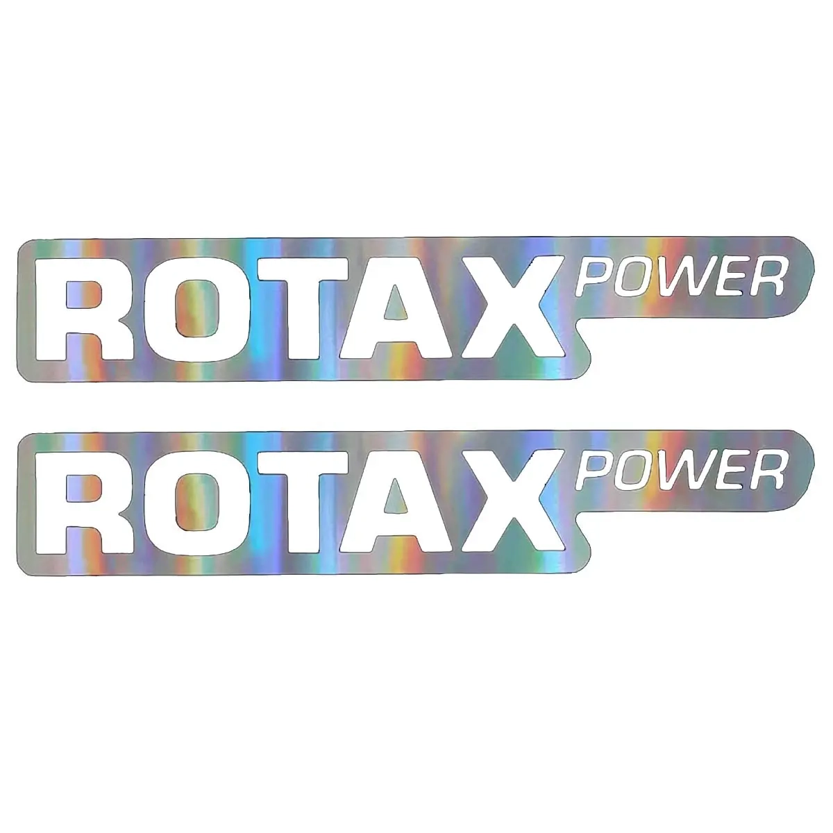 Aufkleberset Rotax Power holografisch 13 cm - Universelle Ausrüstung für Schneemobile - 6438471339550 - 0
