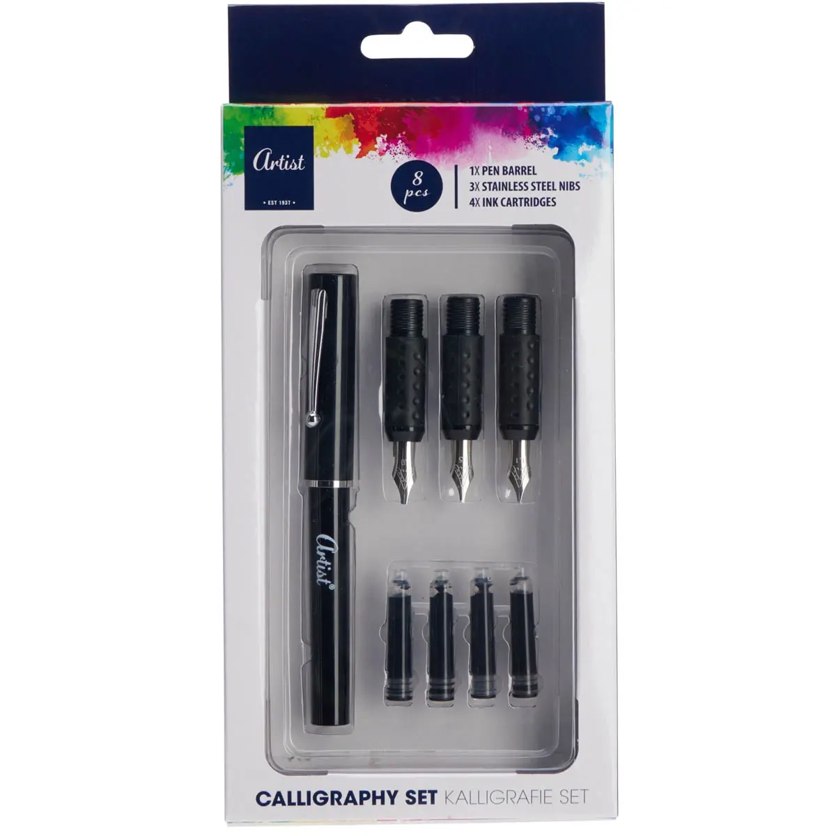 Kalligrafie Stift Set, 8 Stück - Farben, Paletten und Wandfarben - 8719987784323 - 0