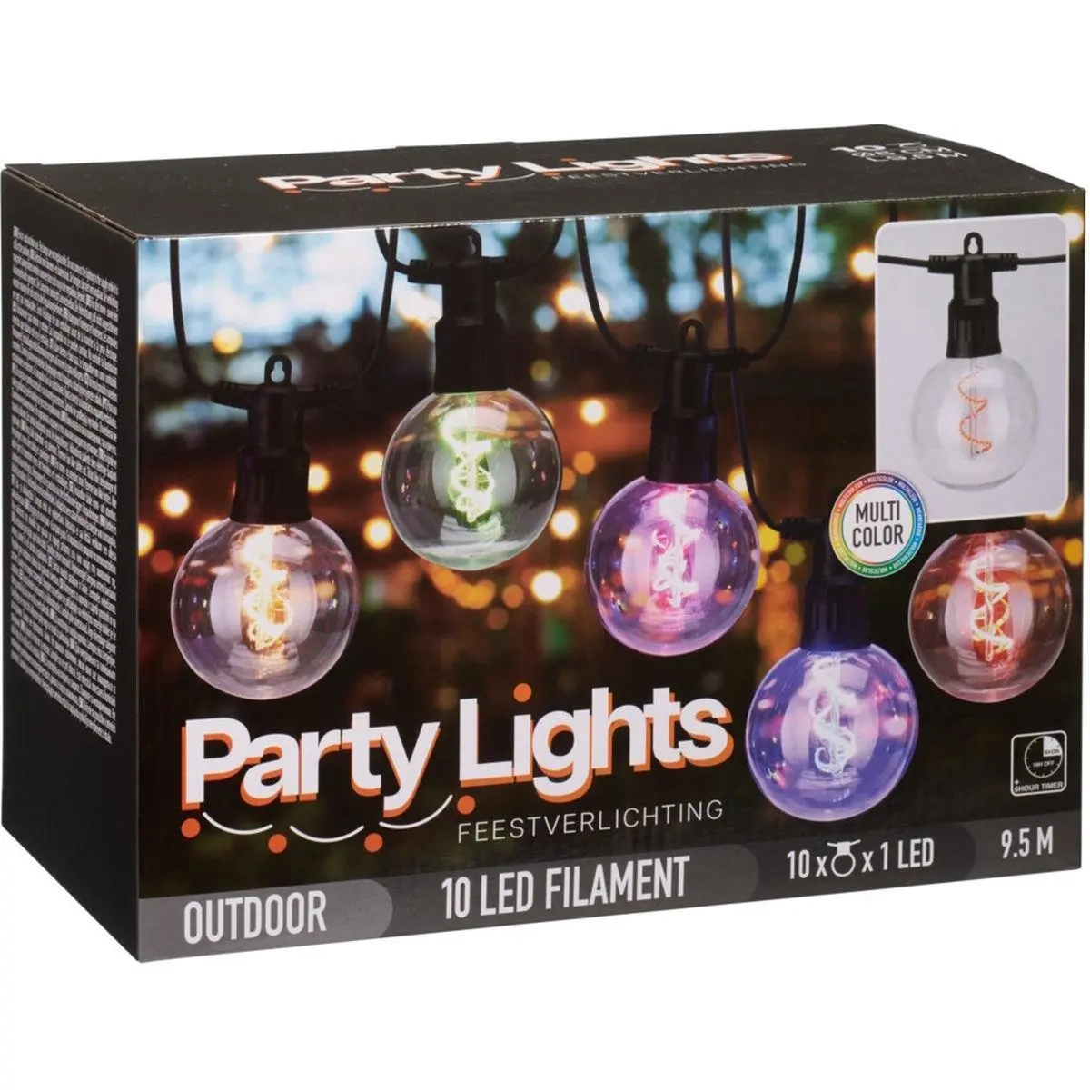 LED-Lichterkette mehrfarbig 9,5 m - Lichterketten für Außen- und Innenbereich - 8721037414272 - 2