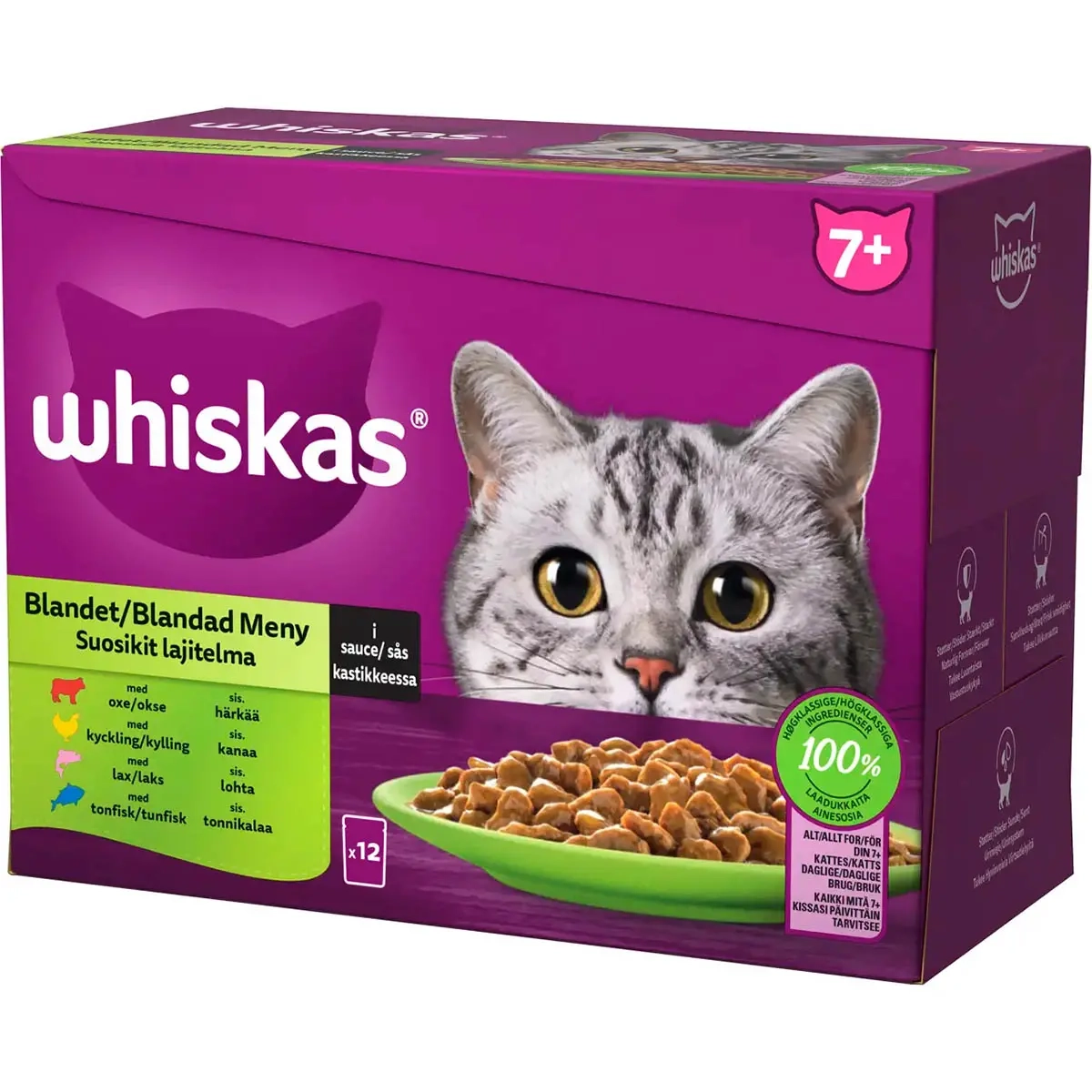 Whiskas 7+ Katzenfutter 12x85g Favoriten - Nassfutter Katze - 3065890155343 - 0