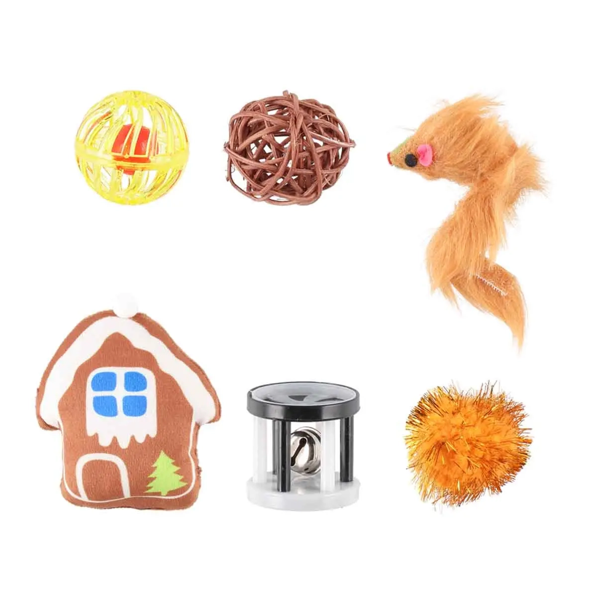 Katzen-Spielzeugset Xmas, 6-teilig - Katzenspielzeug und Beschäftigung - 6410416515199 - 1
