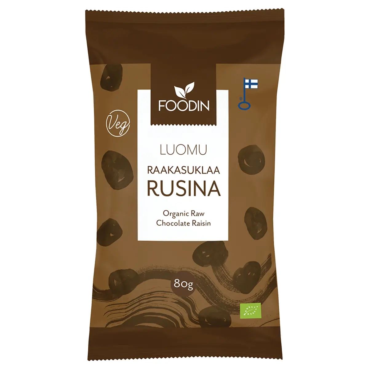 Roher Schokolade Rosinen 80g Bio Foodin - Delikatessen und Getränke - 6430051824876 - 0