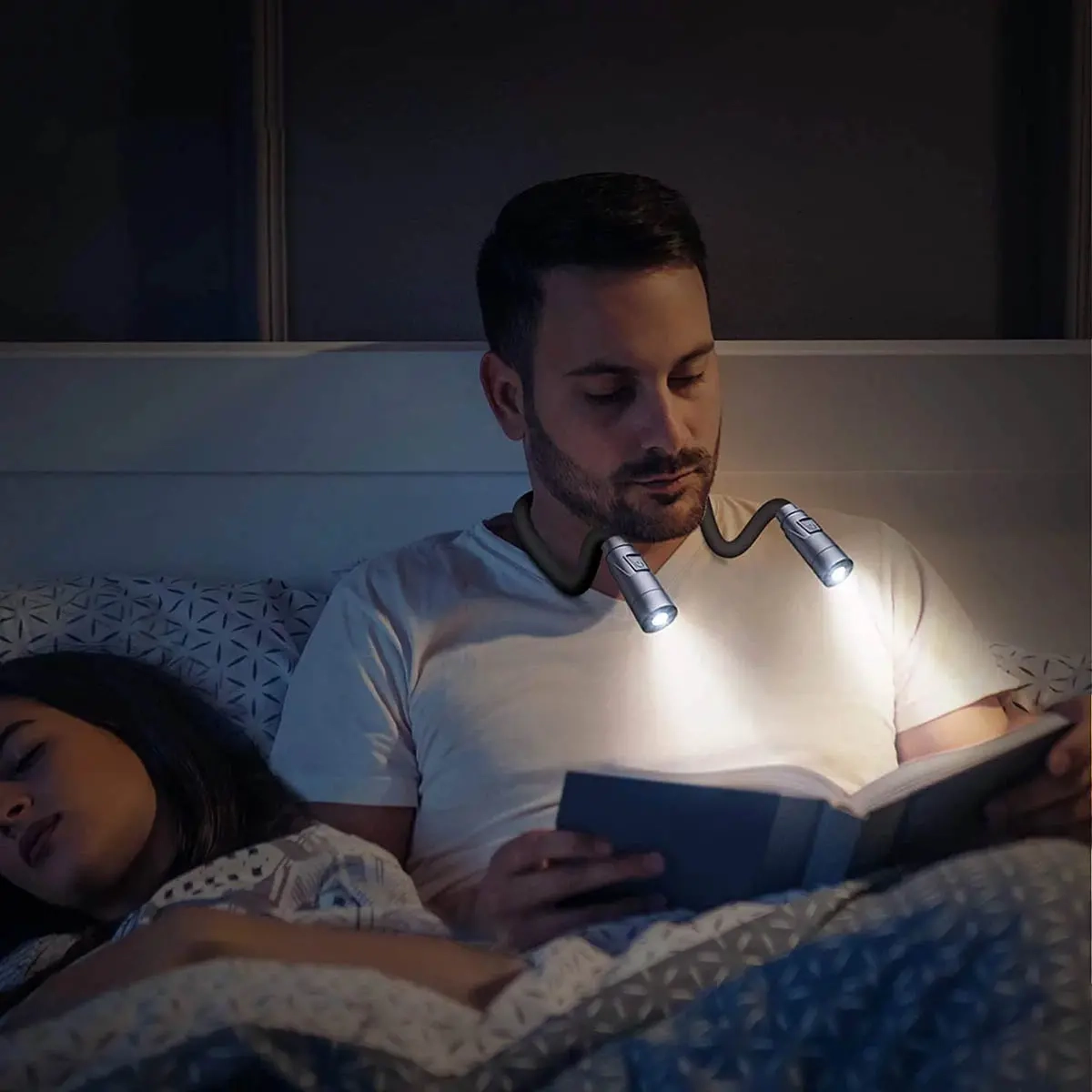 LED-Leseleuchte zum Umhängen, wiederaufladbar Hyggebook - Nachtlampen - 6438168113159 - 1