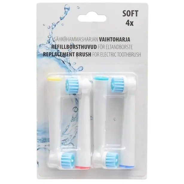 Wechselkopf für Zahnbürste Soft 4 Stück - Zahnbürsten und elektrische Zahnbürsten - 6438168116051 - 0
