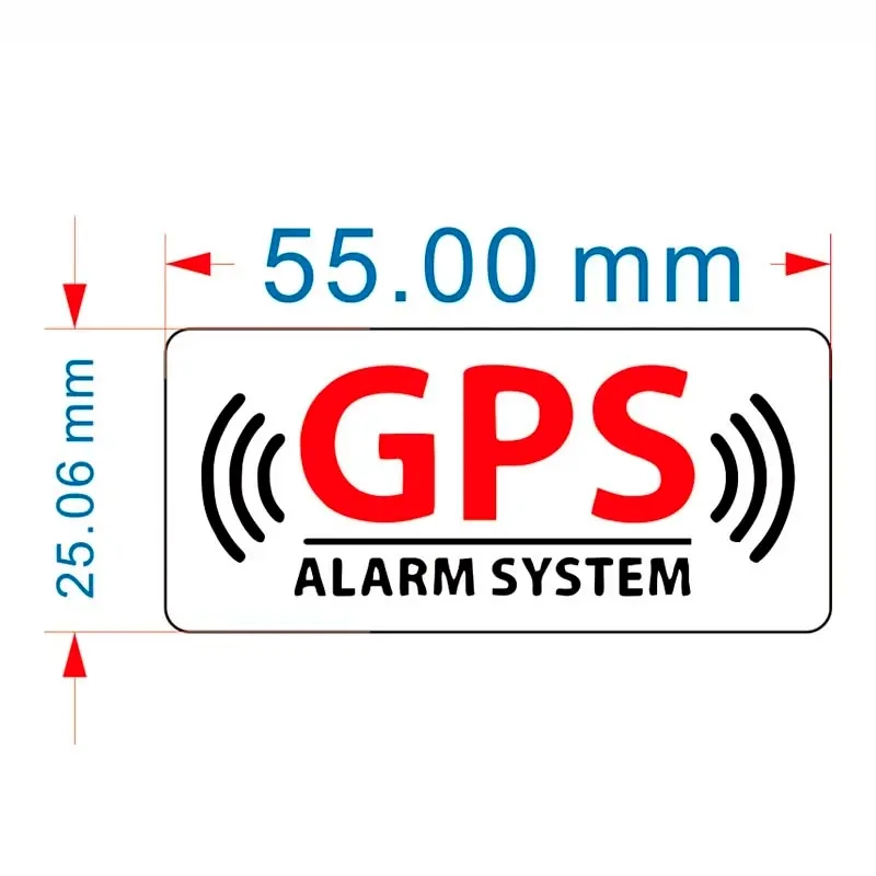 Wasserfester GPS-Aufkleber 55x25mm - Aufkleber, Schnüre und Basteldekorationen - 6438471285222 - 2
