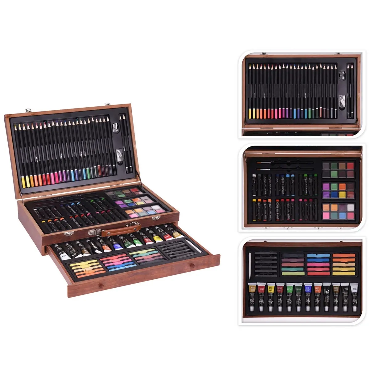 Künstlerkoffer 112-teilig - Farben, Paletten und Wandfarben - 8719987890246 - 0